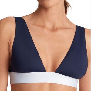 $ 85 Lauren Ralph Lauren Women's Banded Modern V-Neck Bikini Top Size 8